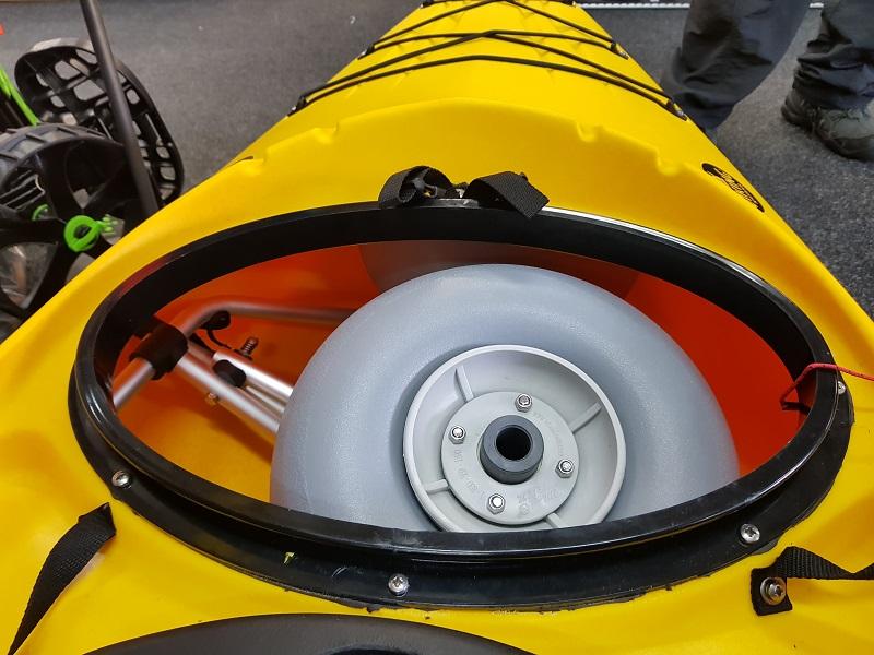 The KCB will fit inside the hatch of the ‘Viking Reload Kayak’ and others… The KCB will fit inside the hatch of the ‘Viking Reload Kayak’ and others…