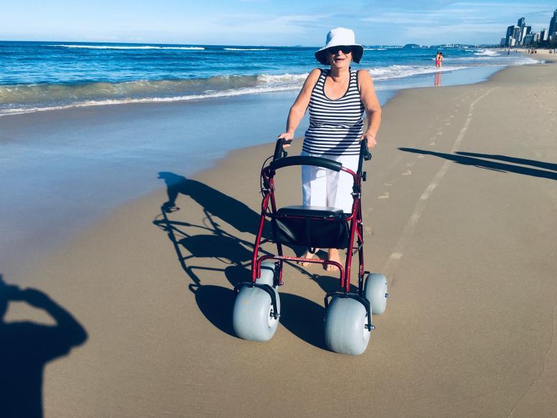 Another successful Wheeleez™ Rollator Conversion with 2x 30U and 2x 24U wheels