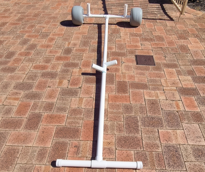 It is an inflatable boat dolly made of PVC!