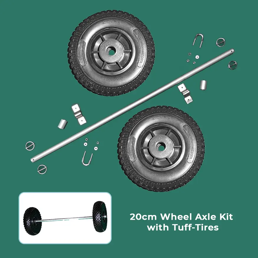 20cm Wheel Axle Kit with Tuff-Tires